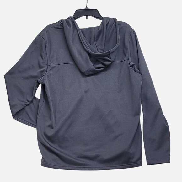 Fila men’s gray pullover hoodie size medium. 1/2 zip with front pockets - Picture 3 of 4